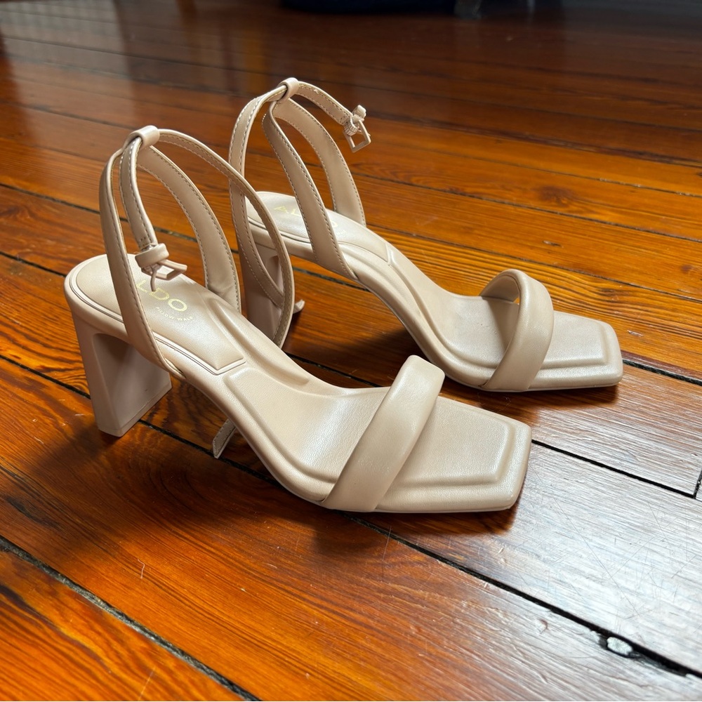 Cream Aldo Sandals - 2.75in heel
